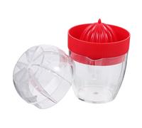 GLEAVI Manual Mini Lemon Juicer Portable Fruit Squeezer Hand Press Orange Mixer Bottle for Travel Home Use Food Grade Safe Red Random Color
