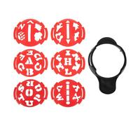 GLEAVI Marking Alignment Tool Golf Ball Marker Stencil Abs Portable with Lines, Letters and Patterns for Golf Balls Light Weight Golfing Accessory