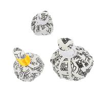 GLEAVI Massage Balls 3Pcs Acupoint Five Elements Herbal Bags White Chinese Health Balls for Spa and Muscle Relaxation Random Color