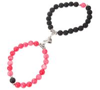 GLEAVI Matte White Turquoise Beaded Matching for Couples His and Hers Heart Strand Suitable for Relationship