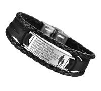 GLEAVI Men’S Adjustable Punk Leather Bracelet with Stainless Steel Clasp, Corrosion-Resistant Wristband for Sons and Boys, Sturdy Mens Leather Bracelet Suitable for Everyday Wear