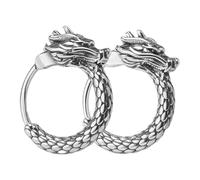 GLEAVI Men’s Dragon Hoop Earrings, 1 Pair Chinese Dragon Ear Hoops, Trendy Hip-Hop Minimalist Earrings for Men, Fashion Statement Accessories for Daily and Prom Wear