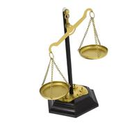 GLEAVI Metal Balance Scale Decor for Home Office Vintage Justice Scale Ornament Metal Balance Centerpiece for Desk Decoration