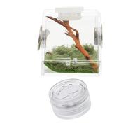 GLEAVI Micro Jumping Spider Habitat Box with Strong Rupture, Acrylic Tank for Reptile and Tarantula Care, Critter Breeding Carrier