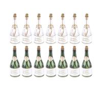 GLEAVI Mini Sparkling Wine Bubble Bottle 24Pcs Empty Bottles for Wedding Souvenirs Table Centerpieces and New Year Party Supplies
