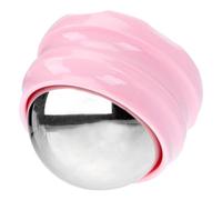 GLEAVI Mini Stainless Steel Face Rolling Massager Ball Pink, Small Muscle Relaxation Ice Roller for Body, Foot and Hand Massage Tool for Facial Cold Hot Therapy