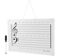 GLEAVI Music Notation Erasable Whiteboard 5-Staff Magnetic Note Stickers Dry Erase Teaching Board for Classroom and Home Learning