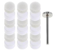 GLEAVI Nail Art Sponge Set with Smooth Finish with 50 Grey Round Sanding Discs and 50 Nail Polishing Sponges Metal Flat Bearing Included Compact Design for Manicures and Pedicures