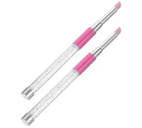 GLEAVI Nail Polishing Pen Ergonomic Design 2pcs for Manicure with Frosted Stone and Plastic Material for Multifunctional Use, for Home Use and Professional Nail Salons