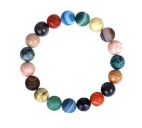GLEAVI Natural Stone Solar System Bracelet Eight Planet Beads Delicate Women's Hand Ornament Suitable for Galaxy Exploration and Spiritual Meditation