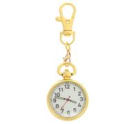 GLEAVI Night Glow Clip-On Pocket Watch Key Buckle Nursing Watch Luminous Stainless Steel with Button Battery for Nurse