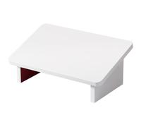 GLEAVI Non-Slip Small Footstool 30cm Warm White Office Footrest Under Desk Foot Resting Seat for Adults Home Step Stool Ergonomic Footrest for Office Use