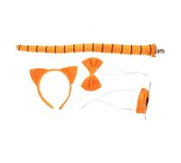 GLEAVI Orange Cat Costume Set with Removable Cat Ears Headband, Tail, Nose Comfortable Cloth Material and Bowtie and Adults for Early Education Centers and Story Performances