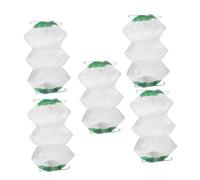 GLEAVI Outdoor Gas Lantern Mantles 5Pcs Three-Layer Tubular Lampshades with Secure Double-Clamp Design for Camping and Emergency Lighting