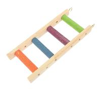 GLEAVI Parrot Climbing Bird Ladder Hamster Ladder Wooden Climbing Bridge Small Animal Cage Accessory for Birds Hamsters Rats and Chinchillas 4-Section Natural Wood