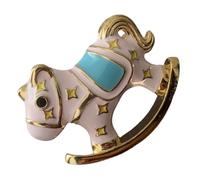 GLEAVI Pink Enamel Horse Brooch Pin for Women - Metal Lapel Pin Decoration, Cartoon Style Accessory for Clothes, Hats, Bags, Vintage-Inspired Dress Brooch