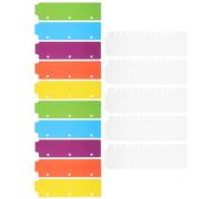 GLEAVI Plastic Index Dividers and Tear-Resistant Abs Material 15pcs with Multisection Organization for Binder Folder Suitable for Loose-Leaf Notebooks and Personal Planners