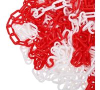 GLEAVI Plastic Safety Barrier Chain 25m Red Weather Resistant Crowd Control Chain Barricade for Gate and Parking Fence Use at Event Venues and Site’s Safety Protocols