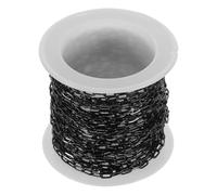 GLEAVI Plastic Safety Barrier Chain 5mm x 20mm, 5m Warning Protective Security Chain Links for Crowd Control, Parking Lot Safety Barrier and Temporary Isolation Fence