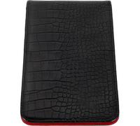 GLEAVI Portable Golf Scorebook Cover Black Leather Golf Scorecard Holder Outdoor Score Recording Notebook Gift for Golfers Men