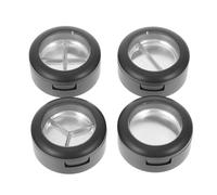 GLEAVI Portable Multi-Grid Empty Eyeshadow Case Made of Sturdy Plastic 4pcs and Lipstick Storage Box, DIY Lipstick Packaging, Compact Black Cosmetic Container for Makeup On-the-go