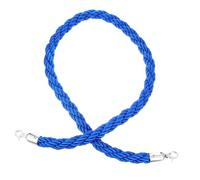 GLEAVI Queue Barrier Rope 1.5m Twisted Rope with Self Closing Clasp Hooks for Crowd Management in Airports and Casinos Blue