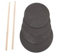 GLEAVI Quiet Drum Practice Pad Set with 5 Silent Pads (12-16 Inch) and 1 Pair Drumsticks Shock-Absorbing Drum Mute Accessories and Snare Practice Suitable for Home and Studio Use
