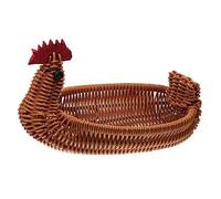 GLEAVI Rattan Woven Fruit Basket with Open Design High Temperature Resistant Bread and Vegetable Storage Organizer Practical Home Decoration for Kitchen and Tabletop Use