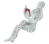 GLEAVI Reading Women Figure Sculpture Elegant Resin Ornament for Home Aesthetic Room Decoration Unique Reading Lady Statue for Bookshelves and Desktop Accents