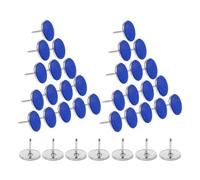 GLEAVI Reflective Trail Markers High Visibility 50pcs Blue Thumb Pins Nylon and Steel Trail Marking Pins with Easy Installation for Camping Gear Accessories for Camping and Parking Lots