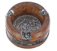 GLEAVI Retro Wooden Elephant Ashtray Premium Mango Wood Multi Functional Soot Container Home Office Bar Living Decor Gift