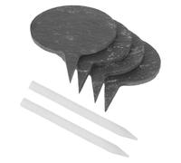 GLEAVI Reusable Cheese Markers with Chalk Pen for Buffet and Garden, Black Paraffin Material Cheese Board Label Picks and Plant Tags, Easy to Use Cake Decoration Accessories