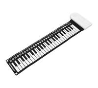 GLEAVI Roll Up Piano 49 Keys Flexible Silicone Keyboard Portable Foldable Electronic Music Keyboard for Beginners Practice and Travel White