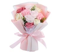 GLEAVI Rose and Carnation Soap Flower Bouquet Simulation Arrangement for Festivals for Friends and Teachers Home Decor for Hotels and Restaurants