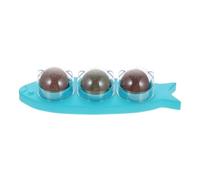 GLEAVI Rotating Catnip Ball Cat Teeth Cleaning with Cover, Blue | Stick on Installation, Keeps Catnip Clean, for Cats in Kitchen and Bedroom, Mint and Plastic Base