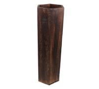 GLEAVI Rustic Wooden Umbrella Stand Freestanding round Barrel Parasol Holder with Large Capacity Prevents Tipping and Keeps Floors Dry, Grain Wood Finish for Entryway and Corridor