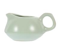GLEAVI Sauce Pitcher Ceramic Elegant Green Large Capacity Gravy Container with Handle Resistant to Stains and High Temperatures, for Dining Table or Restaurant Use