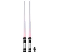 GLEAVI Silent Version 2pcs Luminous Swords with 7-Color Changing LED, Retractable Plastic Light-Up Swords for with Connector, Suitable for Role Play and Party