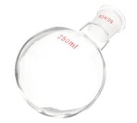 GLEAVI Single Neck Laboratory Glassware 250ml round Bottom Boiling Flask Borosilicate Glass with Smooth Rounded Design for Organic Chemistry Distillation Apparatus