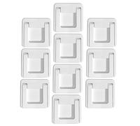 GLEAVI Sliding Window Locks and Cabinet Door Limiters for Home Safety and Stability 10pcs with Self-Adhesive Abs Material, Modern Minimalist Flush Pull Ring Handles Suitable