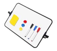 GLEAVI Small A4 Dry Erase Whiteboard with Stand and Eraser Rack, Double-Sided Writable Message Board for Office, Classroom, and ’ Educational Use, Black Frame