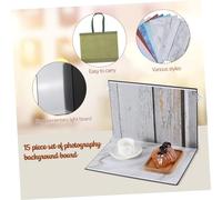 GLEAVI Small Product Photography Backdrop Kit with Diverse Patterns for Tabletop Flat Lay Shooting Portable Lightweight with Carry Bag and Clips for Professional Food and Makeup Photo