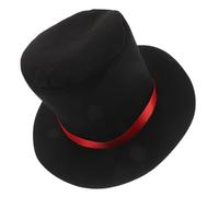 GLEAVI Snowman Hat for Crafts Cheerful Christmas Accessory Soft and Cozy Top Hat for Winter Parties Versatile Holiday Snowman Dress Up Festive Ribbon Decoration