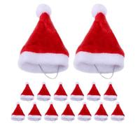 GLEAVI Soft Hat to 15pcs, and Plush Red Santa Cap with Universal Fit Design Comfortable and Easy Wear Christmas, PET Small Dogs Cats Parties and Outdoor Activities