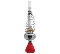 GLEAVI Spring Loaded Arcade Game Handle with Alloy Head and Red Tip, Silver Pinball Shooter Rod for Arcade Machine Accessories, Sturdy Ball Shooter Handle for Pinball Gaming Parts