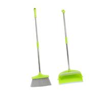 GLEAVI Stainless Steel Broom Dustpan Home Cleaning Tool Long Handle Floor Cleaner for Kitchen Bathroom