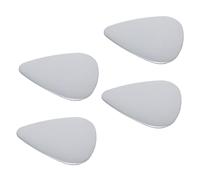 GLEAVI Stainless Steel Jazz Guitar Picks 4Pcs for Electric Bass Ukulele Acoustic Guitars Double-Sided Glossy Surface for Extended Playing
