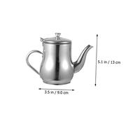 GLEAVI Stainless Steel Oil Pot with Removable Filter Cooking Oil Container for Kitchen Use Grease Strainer Can with Spill-Resistant Pouring Spout Temperature Resistant Vinegar Dispenser