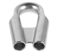 GLEAVI Stainless Steel Wire Rope Thimble Size 12 Silver Marine Grade Tube Heart-shaped Cable Protector Industrial Rigging Hardware for Winch and DIY Cable Railing