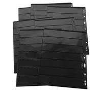 GLEAVI Stock Pages Double-Sided PVC Black Background Seven Rows 10 Sheets for Collectors and Trading Card Storage Album